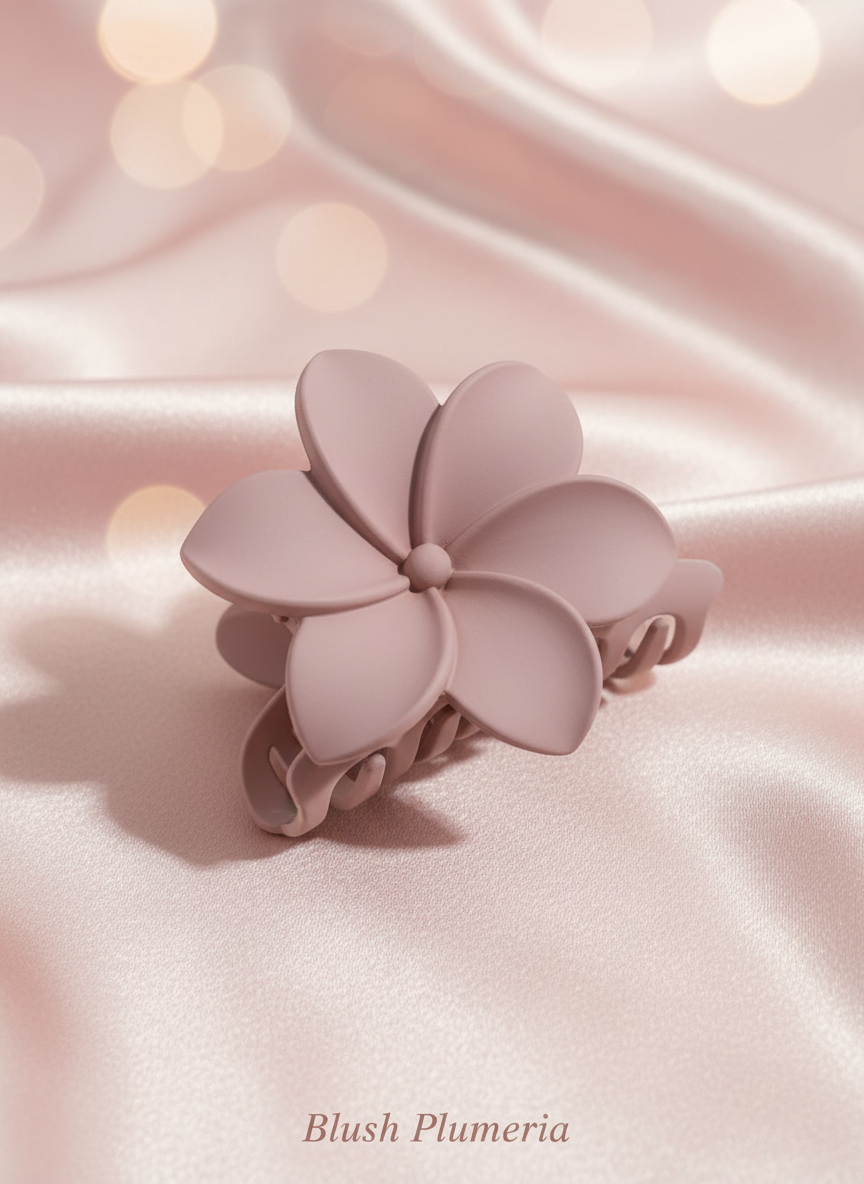 Bloom Trail 4-Piece Matte Flower Hair Claw Clip Set