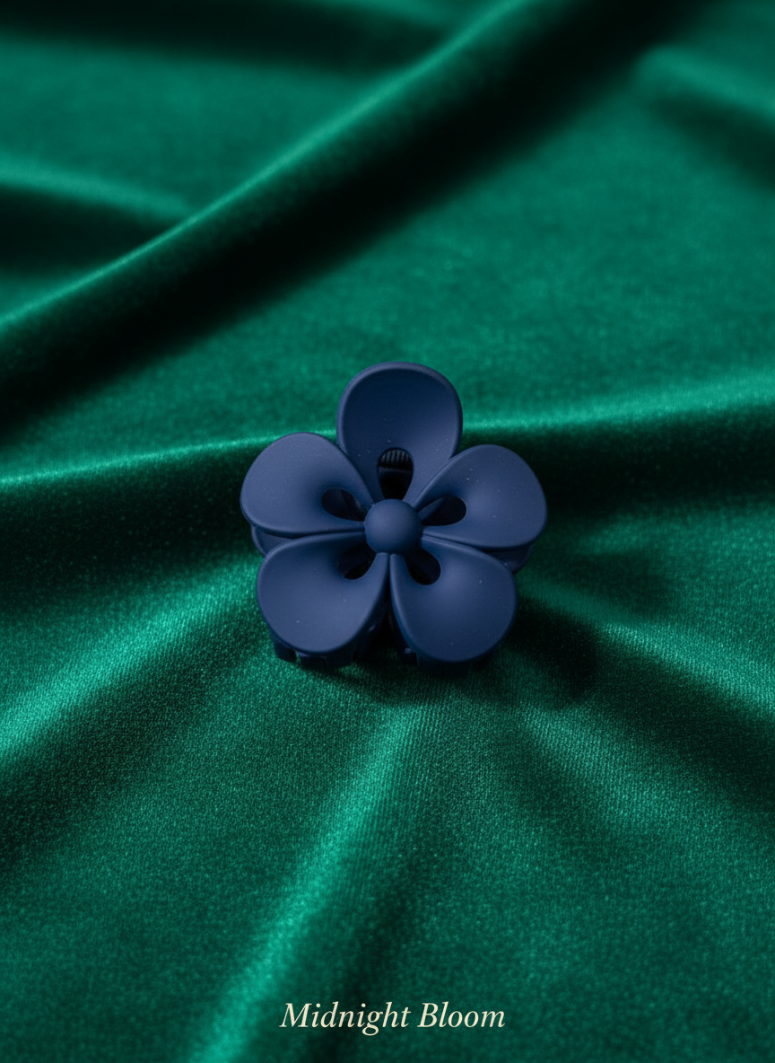 Bloom Garden Matte Flower Claw Clips – Set of 4