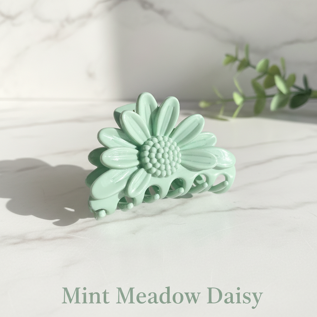 Floral Claw Clip Set of 6 – Daisy, Plumeria & Blossom Hair Clips
