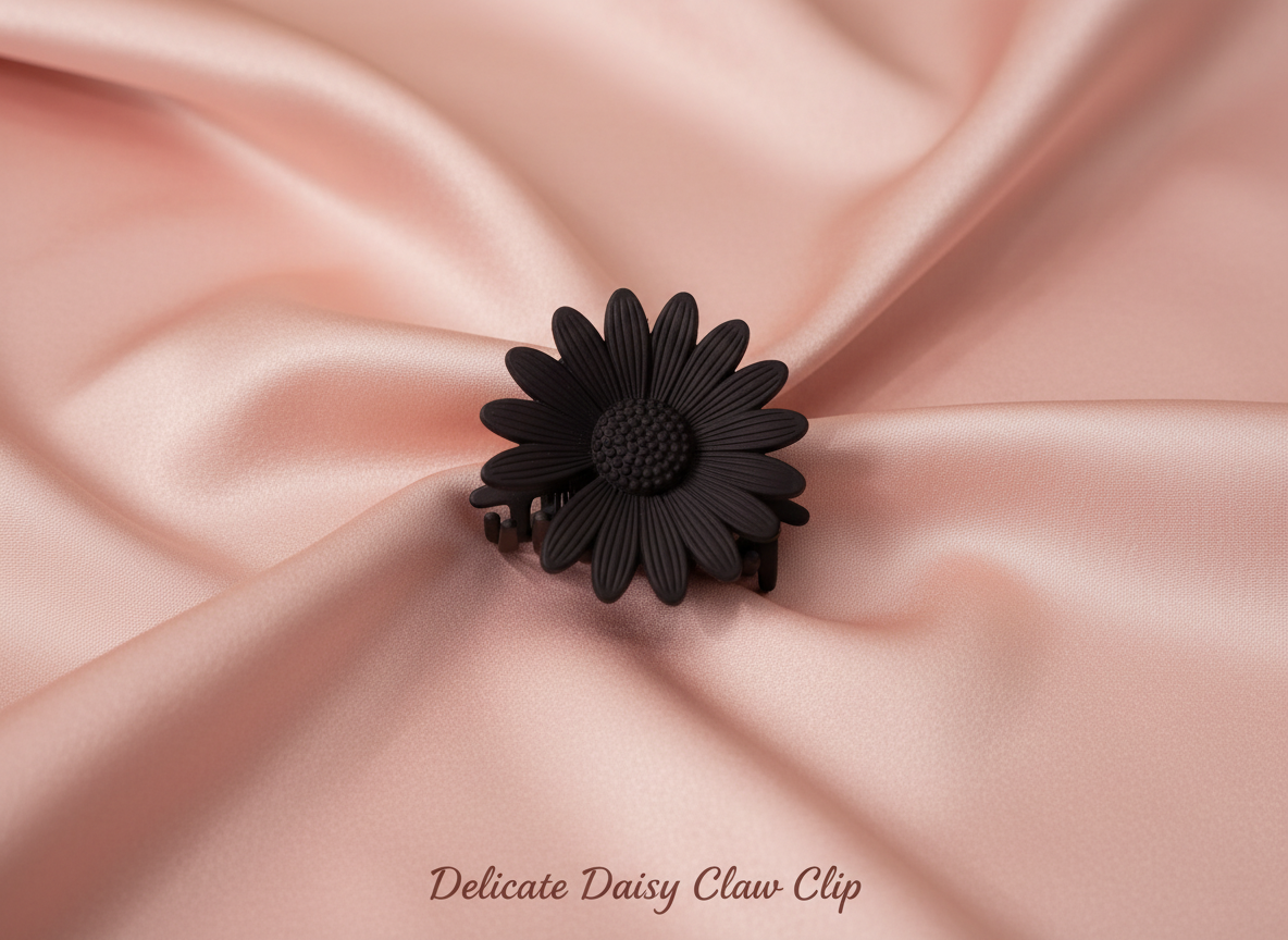 Floral Claw Clips + Oxidized Jhumka Earrings Combo (6-Piece Set)