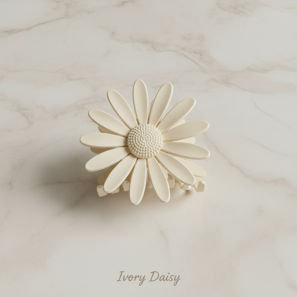 Bloom Trail 4-Piece Matte Flower Hair Claw Clip Set