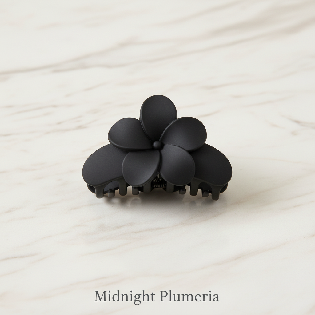 6-Piece Flower Hair Claw Clip Combo – Matte & Glossy Daisy & Petal Clutchers