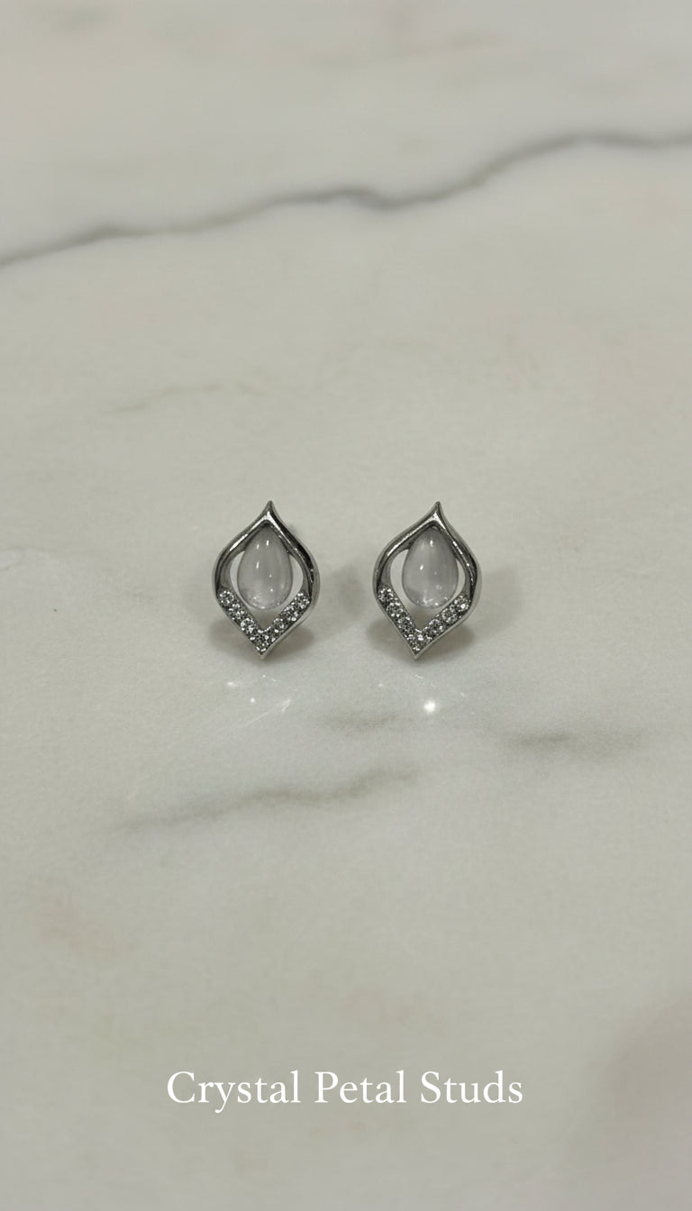 5-Pair Stud Earrings Combo - Pearl, Rhinestone & Floral Designs