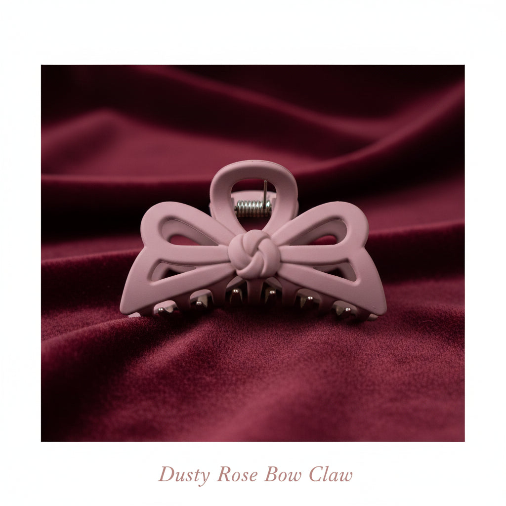 Bow Knot Mini Claw Clips – Set of 12 (Matte Neutral Tones)