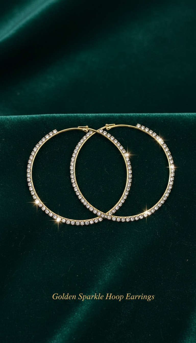 Silver Blossom & Golden Sparkle Hoop Earrings Combo (Set of 2 Pairs)