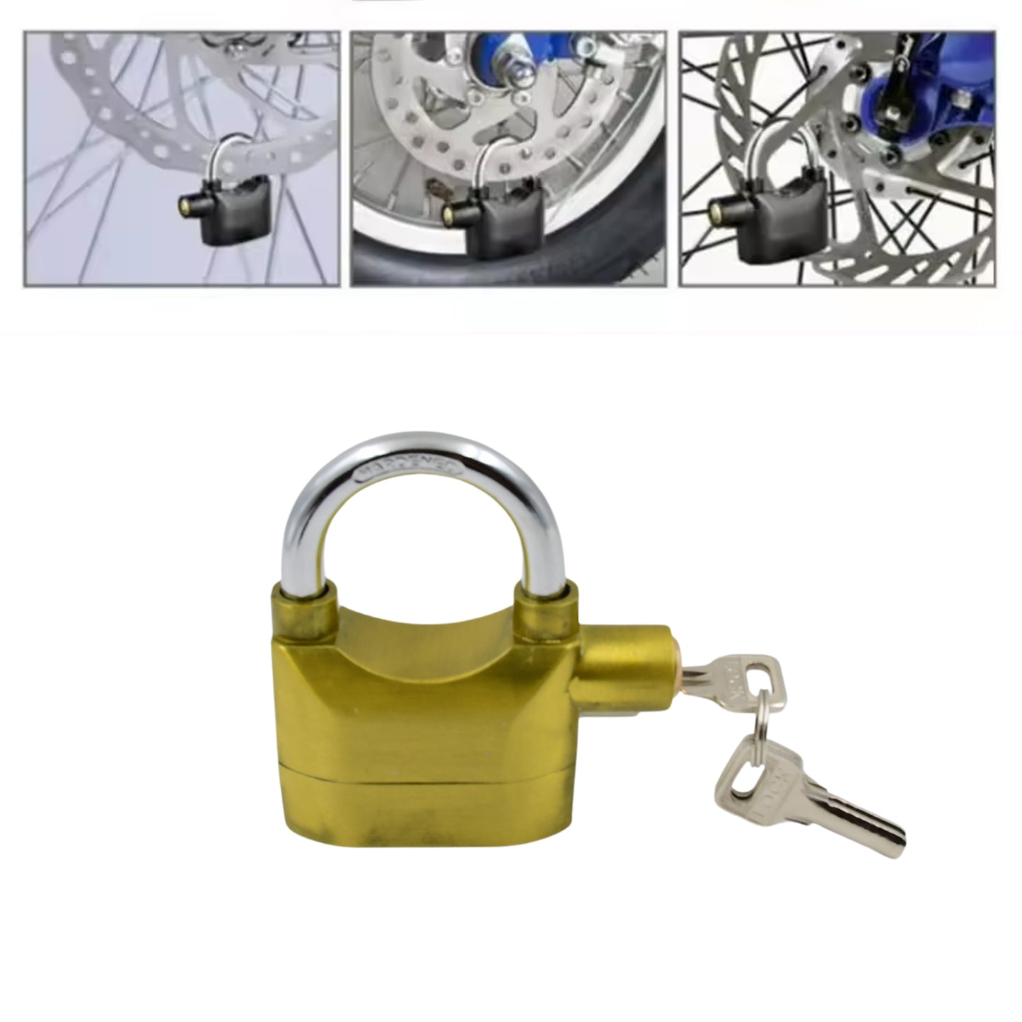 Security Alarm Metallic Lock System With 3 Keys (1 Set  Mix Color) - Happy Price - Image 5
