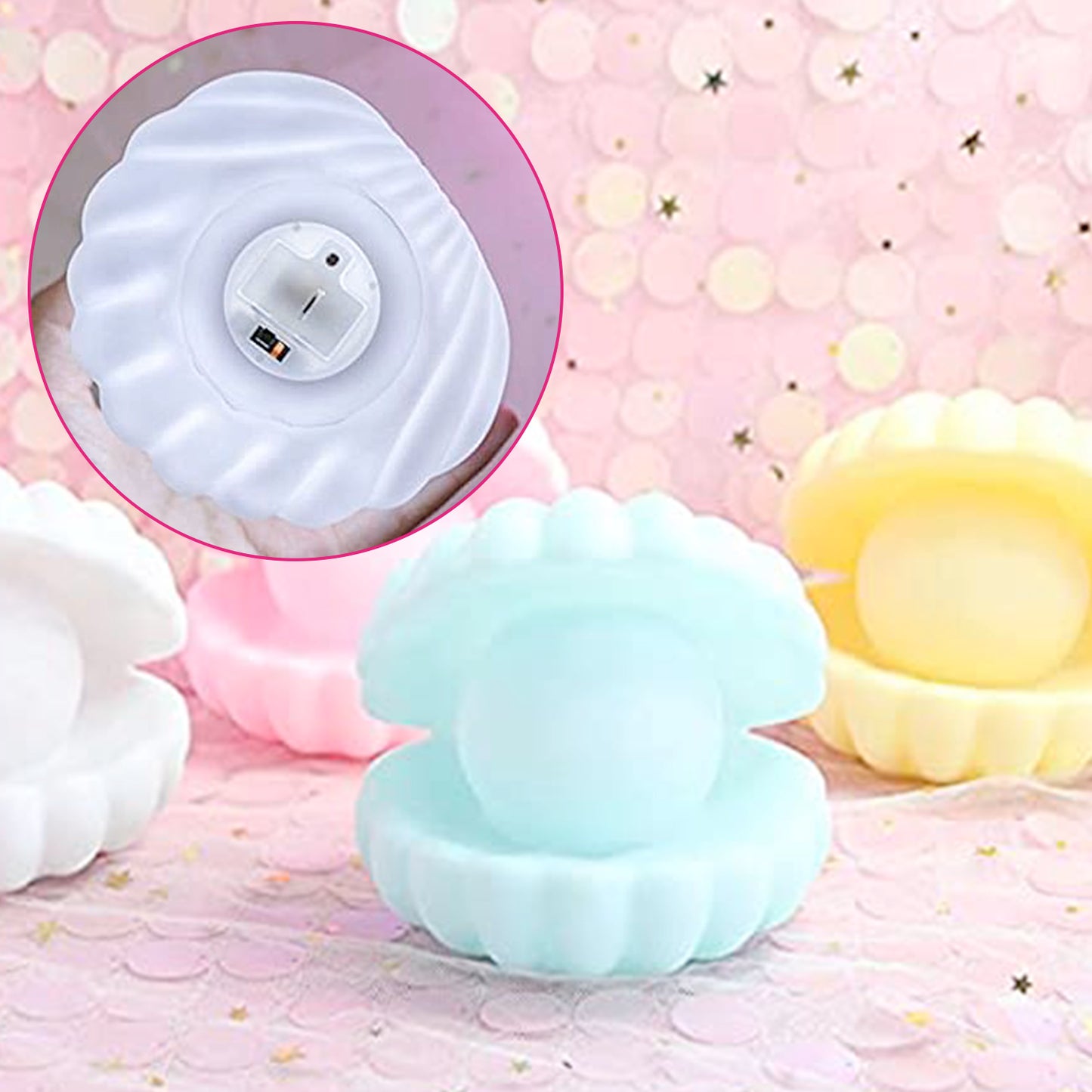 Pearl Shell Night Lamp Decorate Desk Lights Nursery Toy Lamp Led Pearl Shell Night Lights For Bedroom  Home - Happy Price - Image 6
