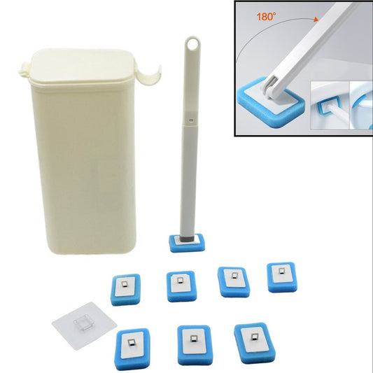 Toilet Brush Wand Toilet Brush Kit With 8 Count Disposable Toilet Refills Heads - Happy Price - Image 1