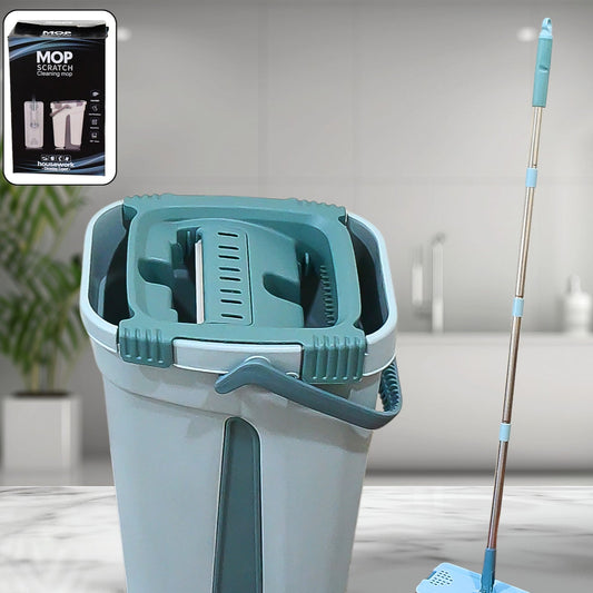 Scratch Cleaning Mop With 2 In 1 Self Clean Wash Dry Hands Free Flat Mop - Happy Price - Image 1