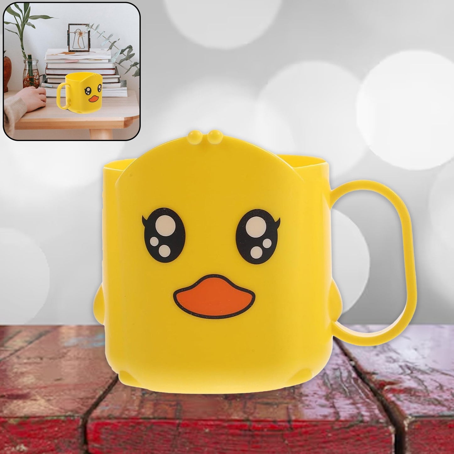 Multipurpose Cartoon Plastic Cup Toothbrush Cups (1 Pc) - Happy Price - Image 2