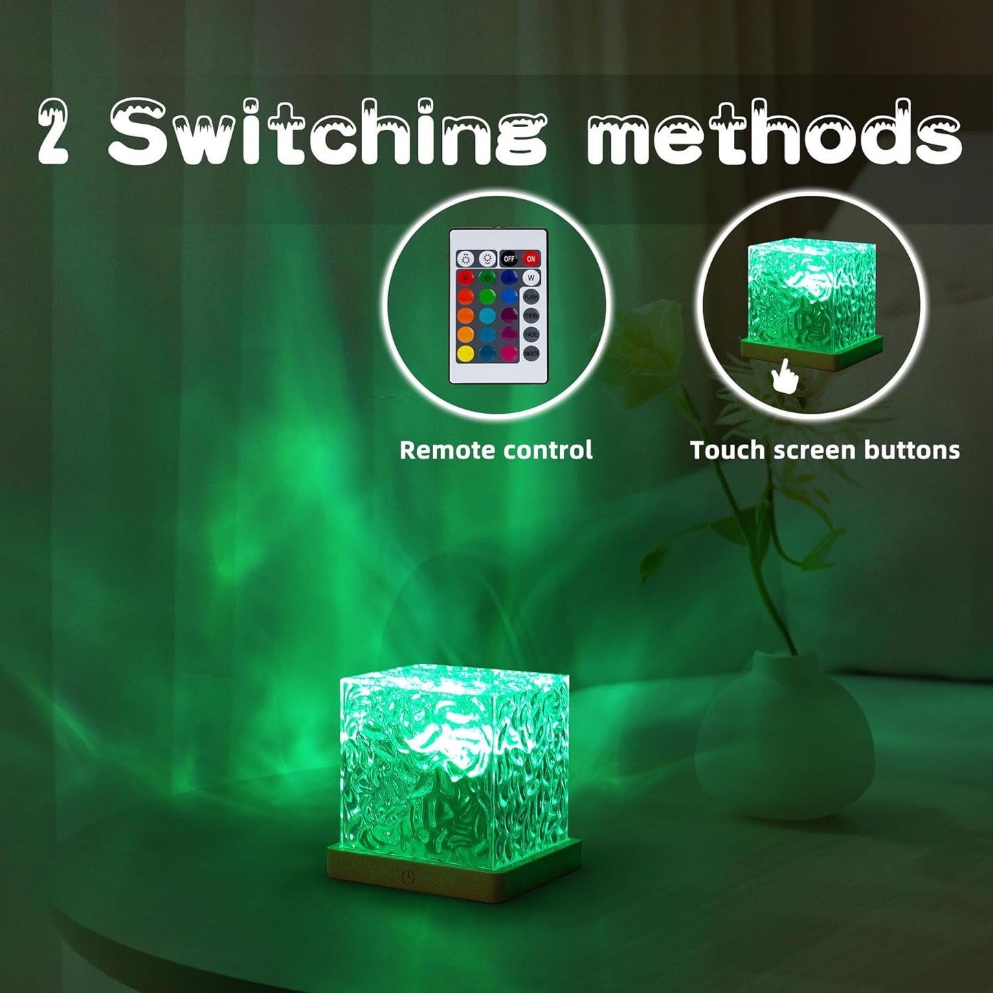 Dynamic Rotating Water Ripple Night Lamp With Remote - Happy Price - Image 6