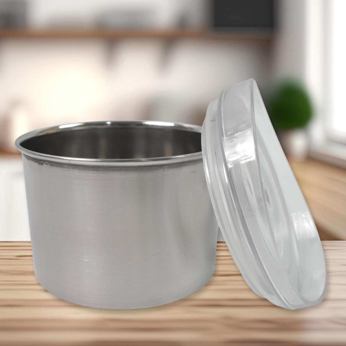 Multipurpose Stainless Steel Airtight Containers With See Through Lid (1 Pc  500 Ml) - Happy Price - Image 3
