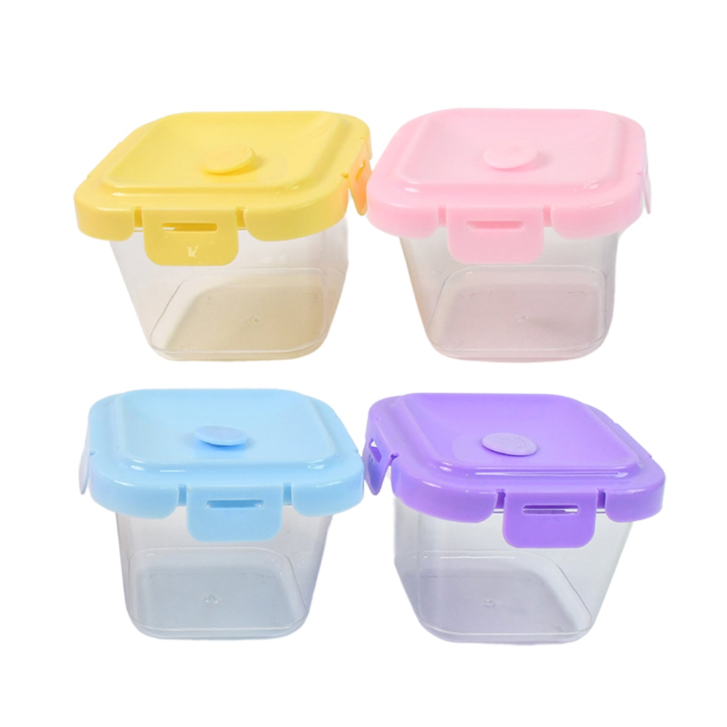 Plastic Food Storage Containers With Lid (4 Pcs Set  500 Ml) - Happy Price - Image 3
