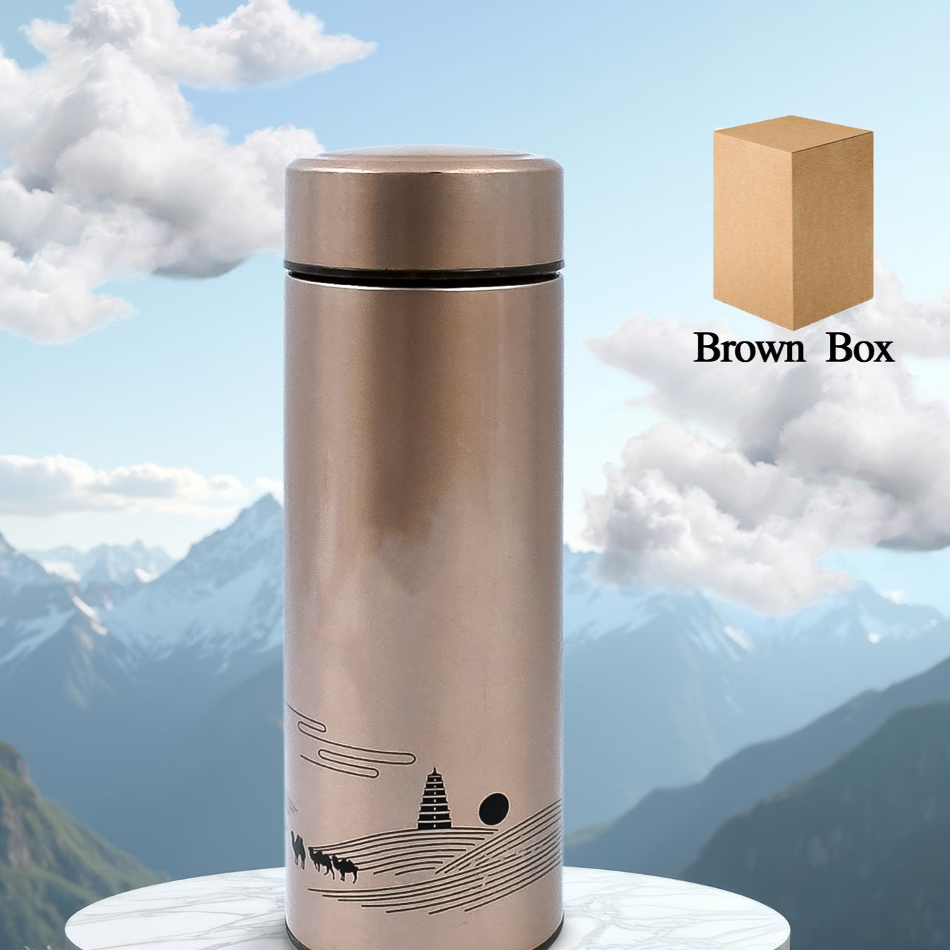 Vacuum Bottle Double Wall Vacuum Mug Stainless Steel Water Bottle (350 Ml Approx) - Happy Price - Image 1