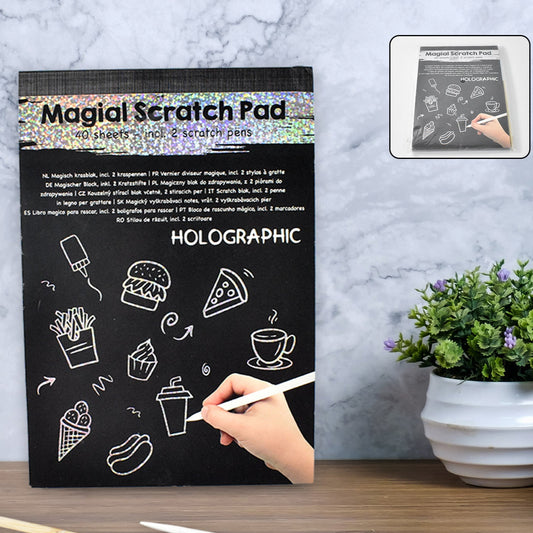 Magical Scratch Art Book For Gifts Girls  Boys (40 Sheet) - Happy Price - Image 1