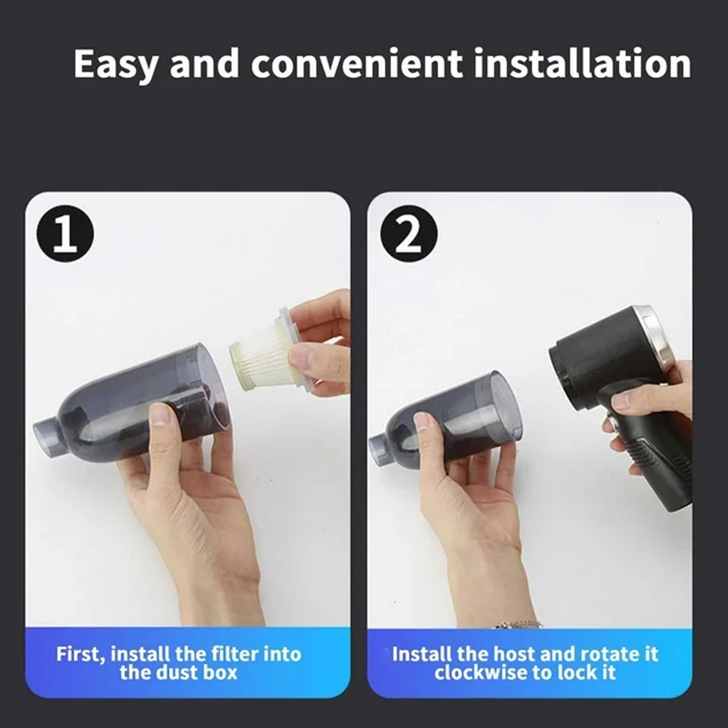 3-in-1 Rechargeable Mini Vacuum Cleaner & Air Blower - Portable Cordless Dusting Tool - Happy Price - Image 5