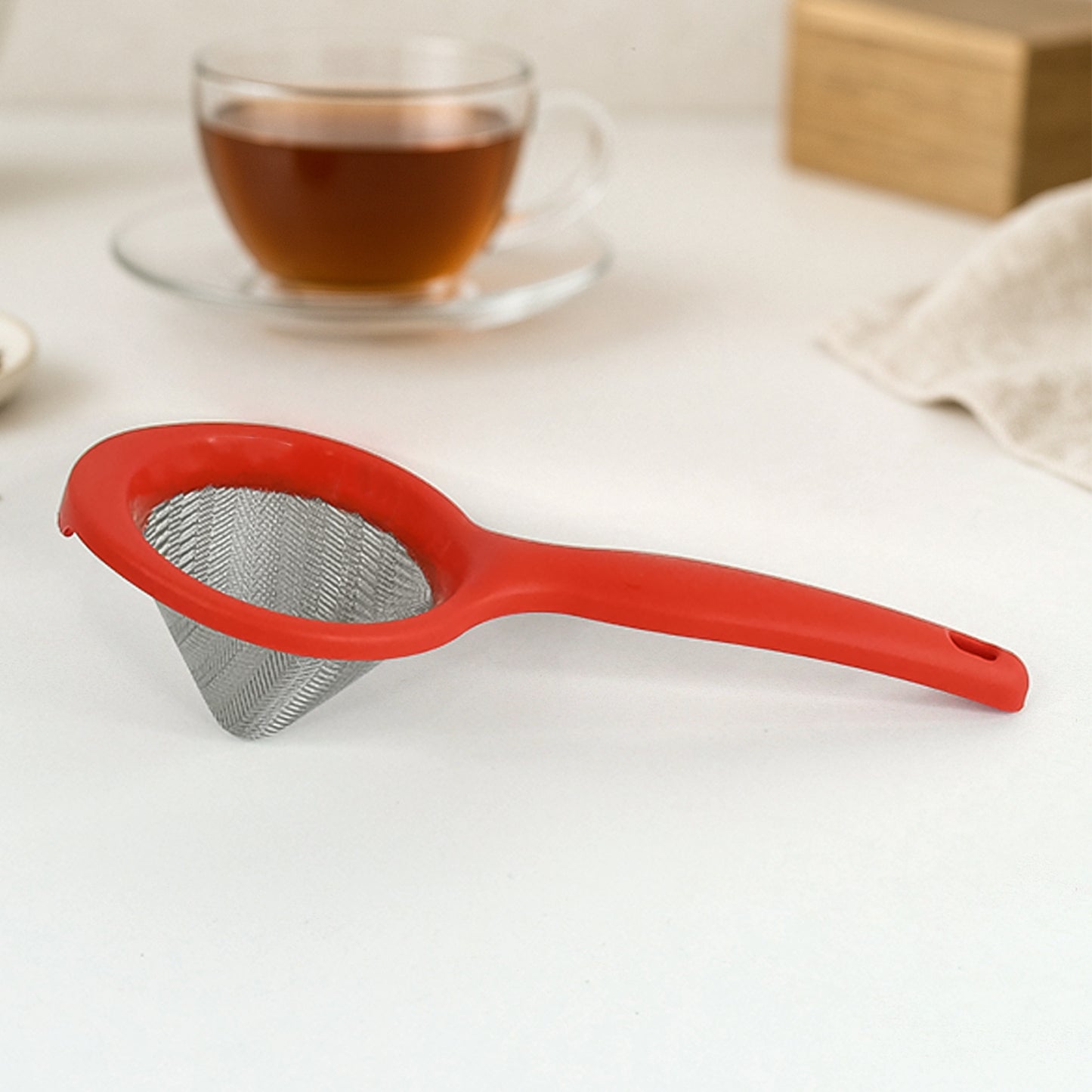 Apex Premium Green Tea Strainer With Fine Stainless Steel Mesh - Happy Price - Image 2