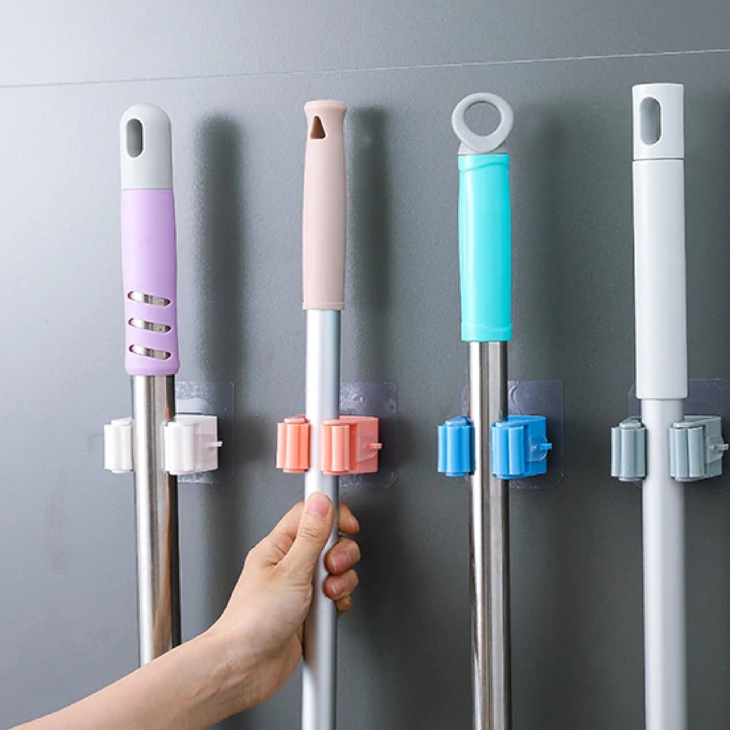 Magic Sticker Series Self Adhesive Mop And Broom Holder - Happy Price - Image 3
