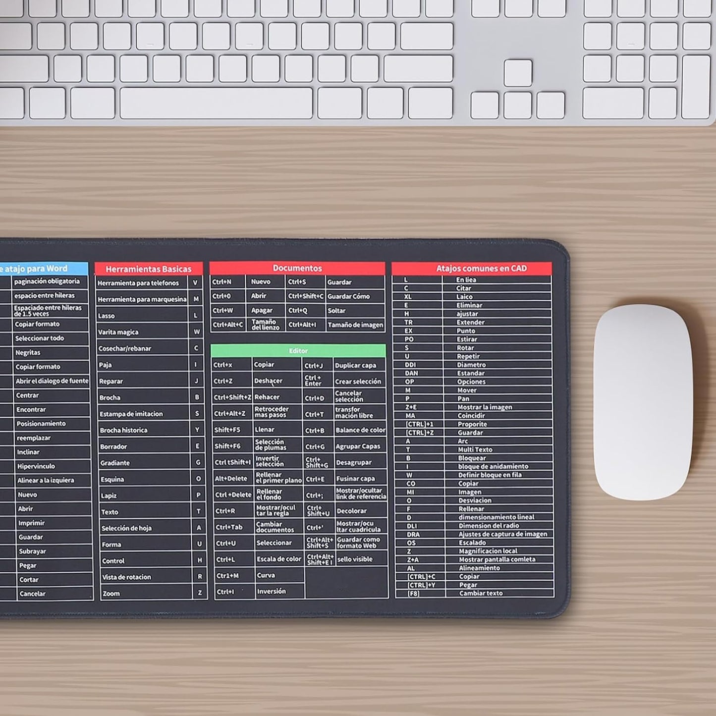 Shortcut Keyboard Mat Mouse Pad Mat Mouse Pads For Desk Quick Key Super Large Anti-slip Keyboard Pad Desk Accessories Desktop Mouse Pad Office Oversized Big Mouse Pad Rubber (8030 Cm) - Happy Price - Image 6