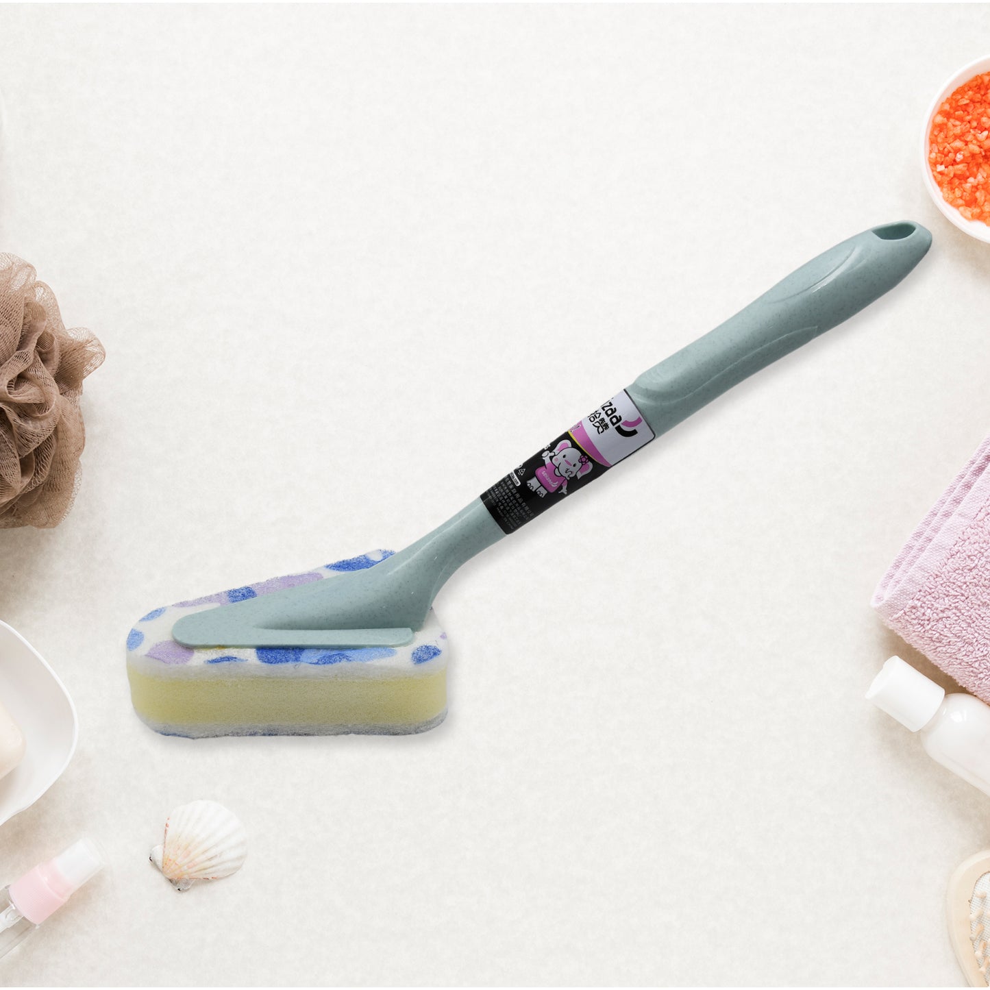 Cleaning Supplies Kitchen Handle Universal Triangular Sponge Multifunctional Bathroom Brush Long Handle Kitchen  Dining  Bar - Happy Price - Image 5