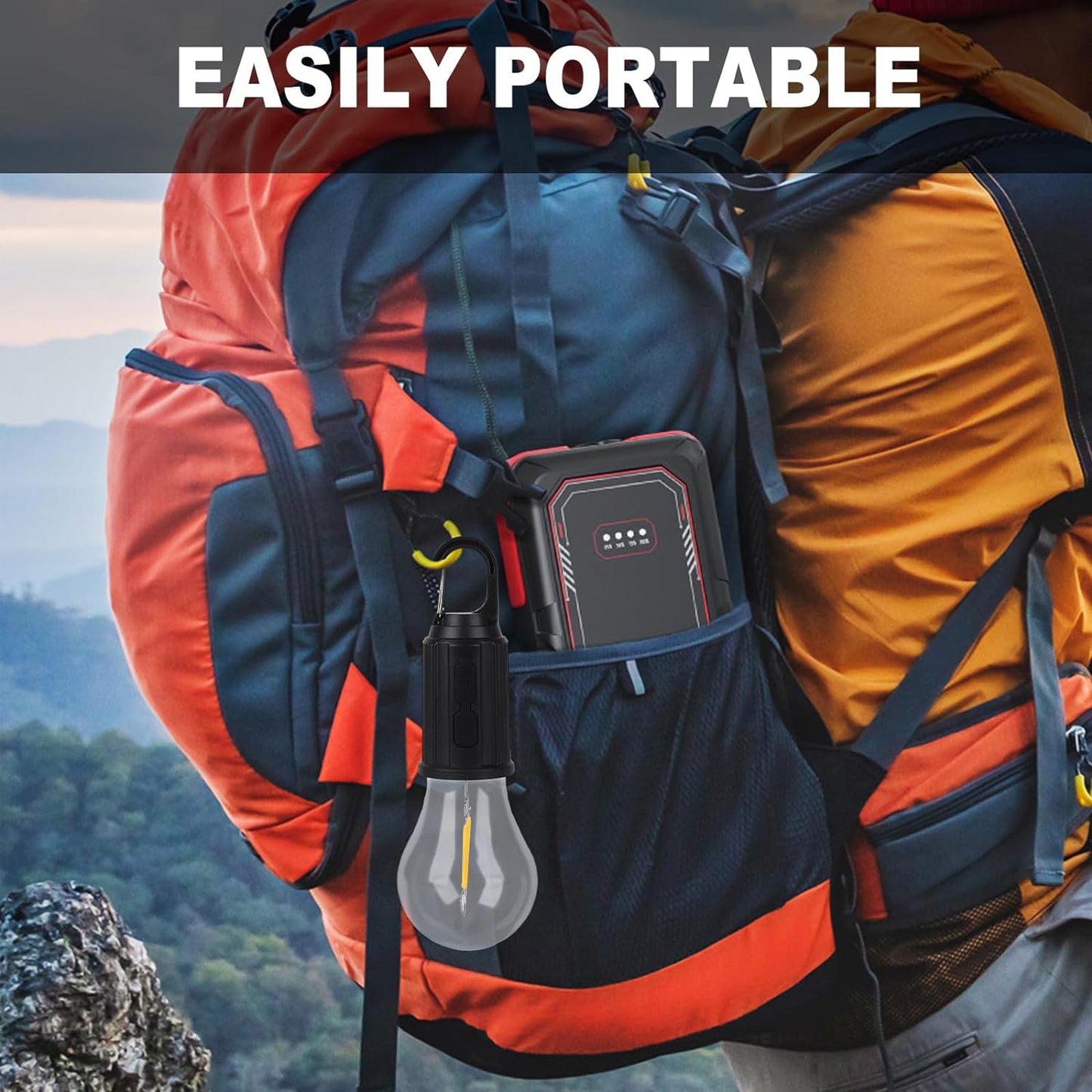 Rechargeable Camping Lights For Tents Led Camping Tent Lantern 3 Lighting Modes Tent Lamp Portable Emergency Camping Lights With Clip Hook For Camping Hiking Fishing Backpacking (1 Pc) - Happy Price - Image 4