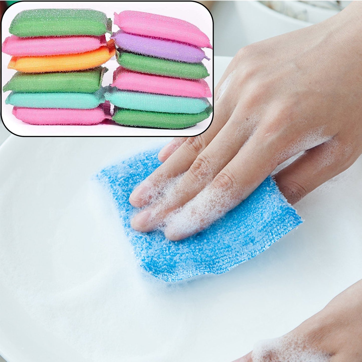 Scratch Proof Kitchen Utensil Scrubber Pad (Pack Of 12) - Happy Price - Image 2