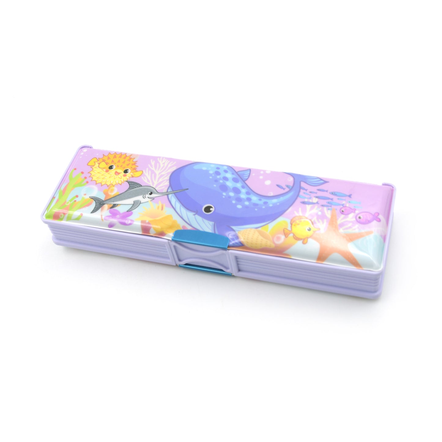 Multipurpose Compass Box Plastic Double Deck Pencil Case With 2 Compartments Supplies Utility Box Storage Organizer Pencil Box For School Cartoon Printed Pencil Case For Kids Birthday Gift For Girls  Boys - Happy Price - Image 4