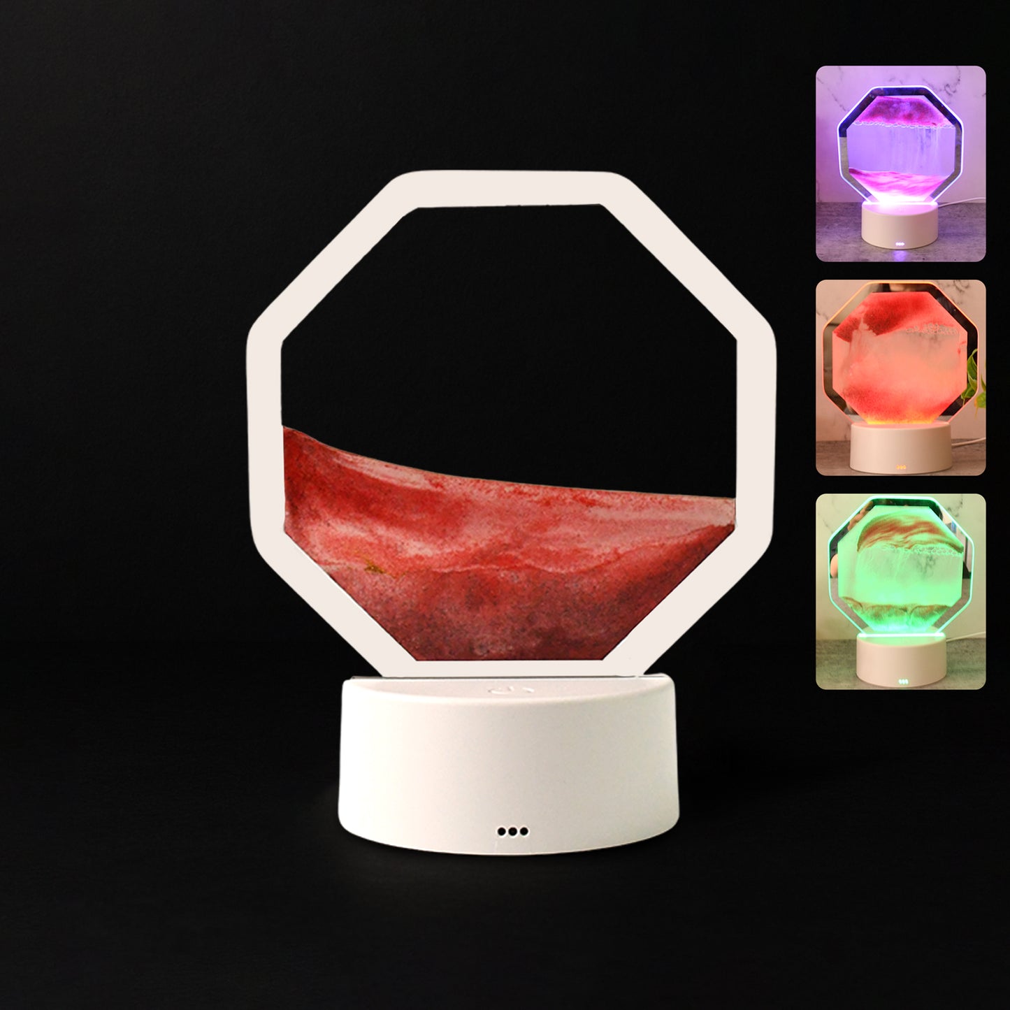 Led Moving Sand Art Table Lamp (1 Set) - Happy Price - Image 2