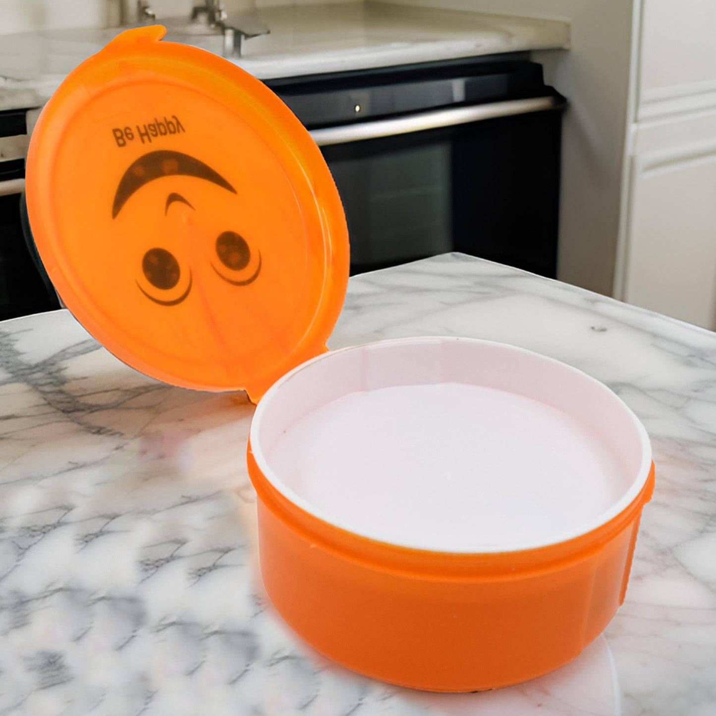 Smily Plastic Lunch Box Small Box With 2in1 Spoon Pack Of 1 - Happy Price - Image 5