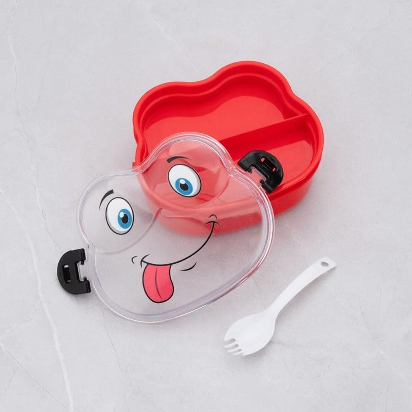 Double Layer Froggy Shape Lunch Box With Spoon (1 Pc  Mix Color) - Happy Price - Image 5