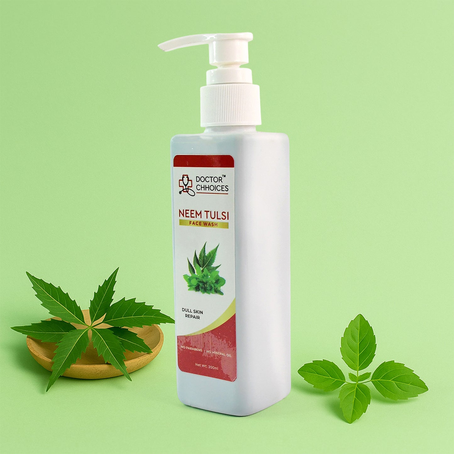 Doctor Chhoices Neem Tulsi Face Wash 200ml for Acne & Oil Control