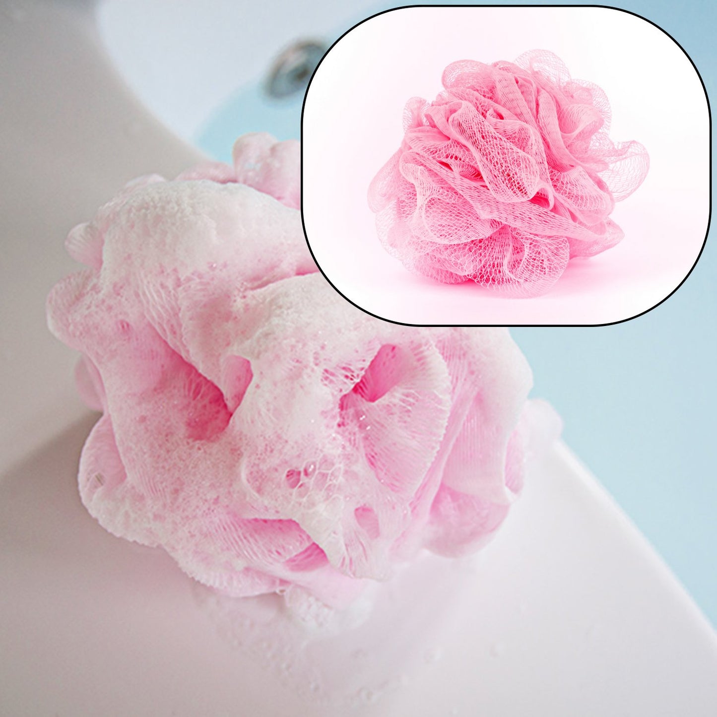 Bath Shower Loofah Sponge Pouf Body Scrubber (Pack Of 6pcs) - Happy Price - Image 6