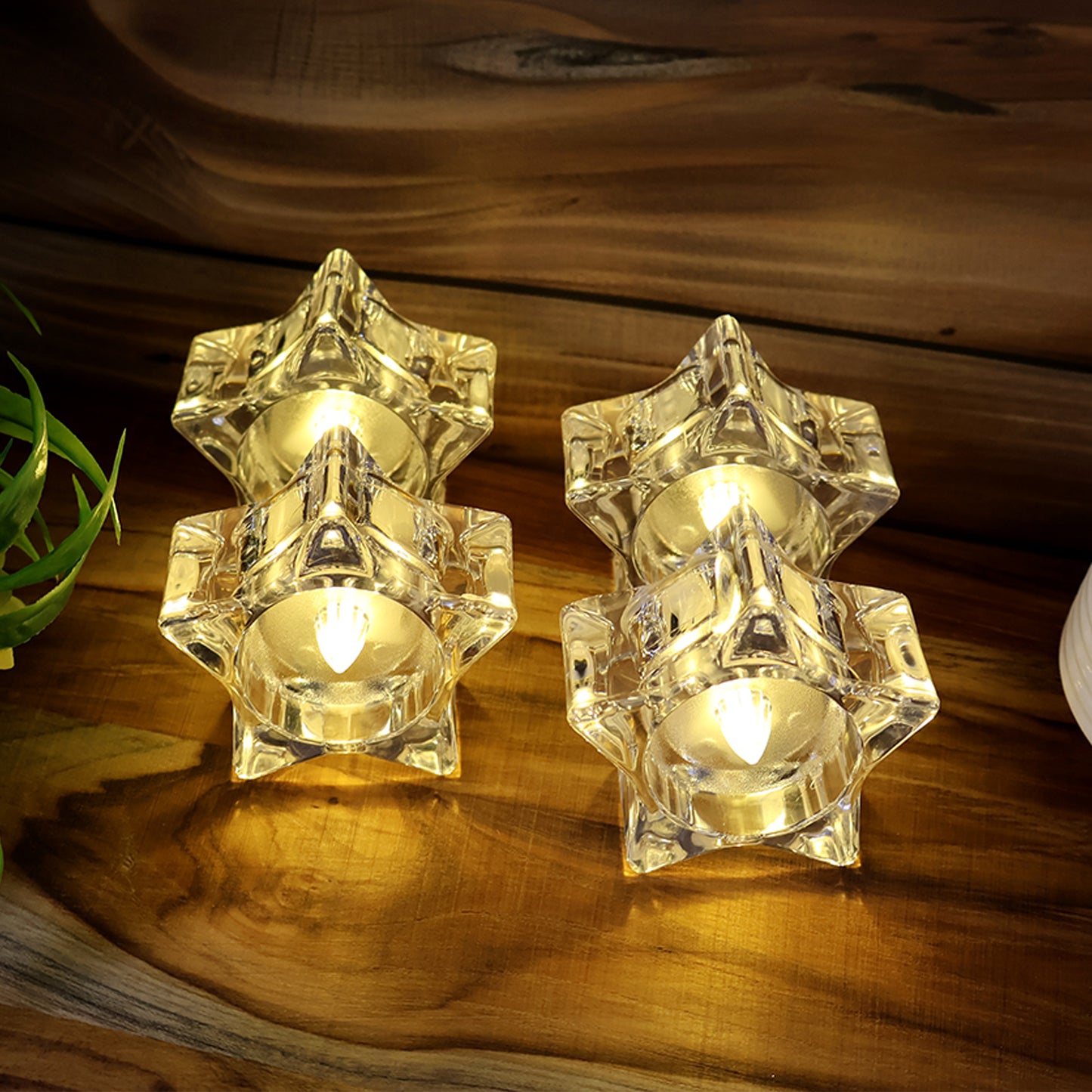 Set of 4 Star-Shaped LED Flameless Candles - Happy Price - Image 5