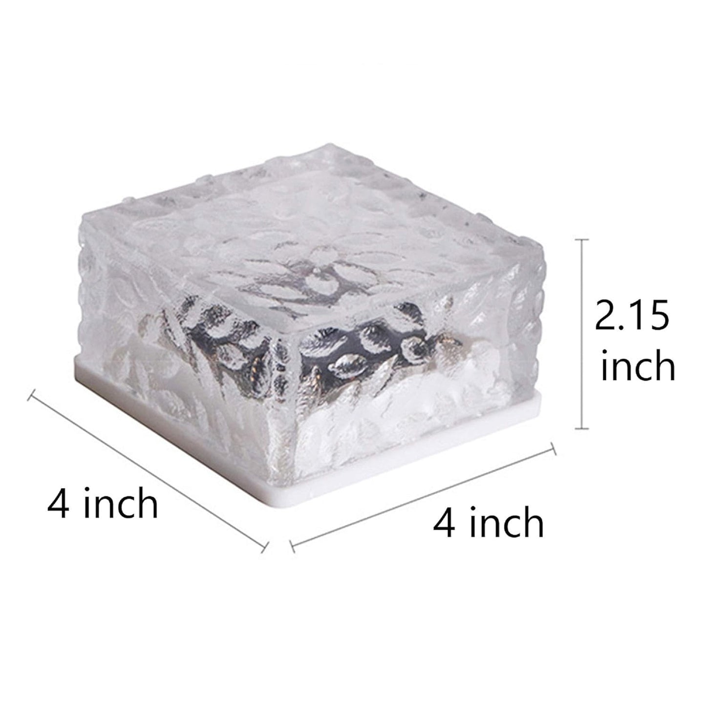 solar Ice Cube Shaped Garden Light Ice Cube Shaped Garden Warm Light Outdoor Solar Garden Decorative Lights For Walkway Pathway Backyard Christmas Decoration Parties - Happy Price - Image 4