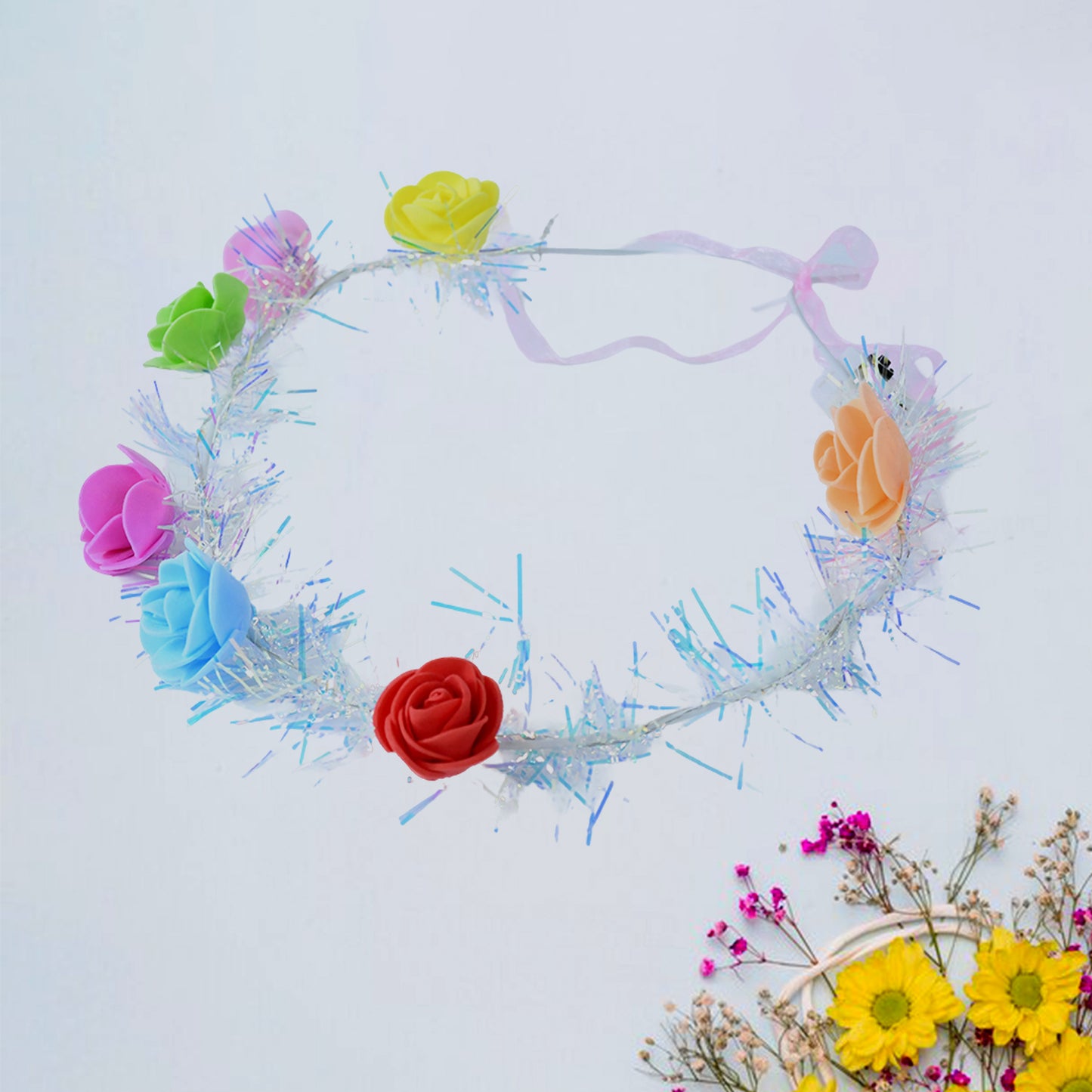 Led Flower Crown Headband  Multicolor Light-up (1 Pc) - Happy Price - Image 4