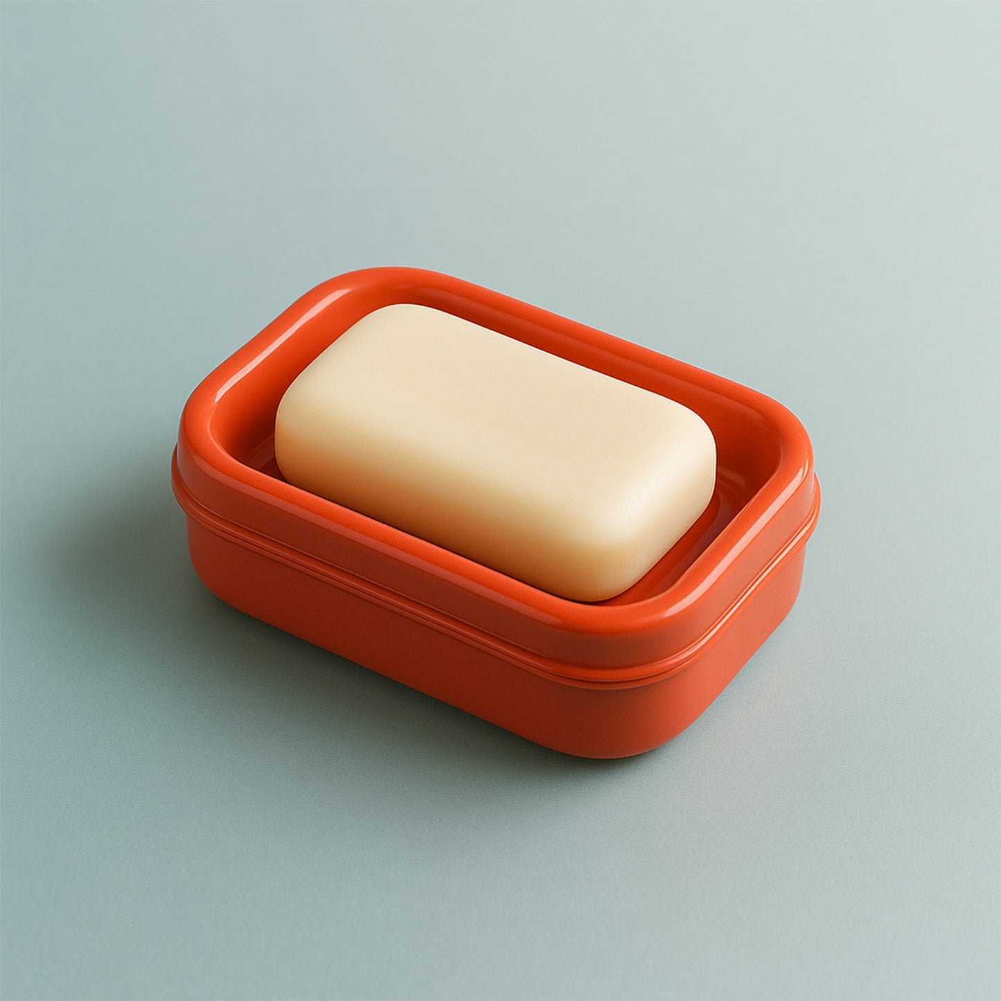 Premium Quality Rectangular Brick Red Plastic Soap Case (1 Pc) - Happy Price - Image 6
