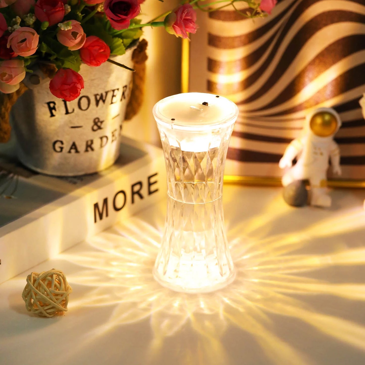 Crystal Lamp Universal Night Light Soft Lighting Eye Protection For Nursery Study Bedroom Transparent Crystal Table Soft Lighting Multipurpose For Hotel For Office For Childrens Room (12pc Moq) - Happy Price - Image 2
