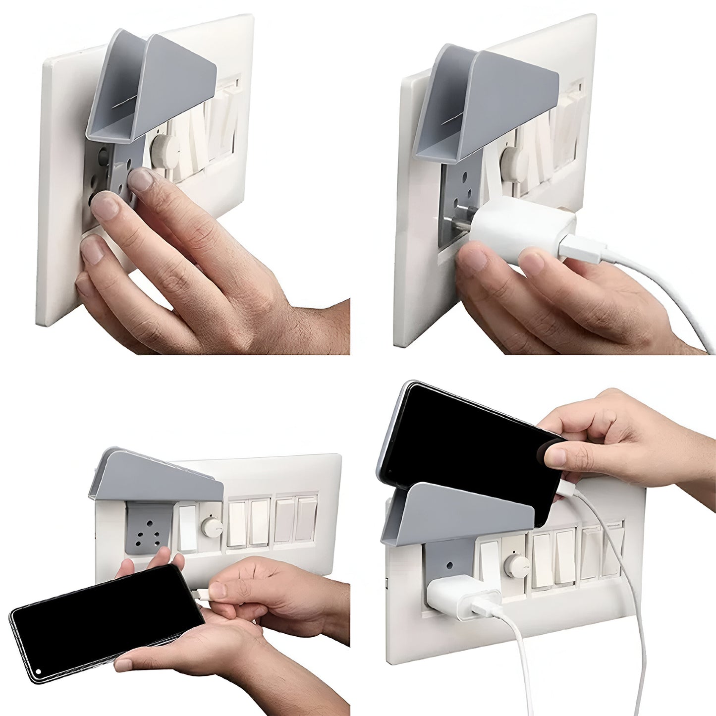 Plastic Secure Mobile Phone Charging Stand Holder (2 Pc  Mix Color) - Happy Price - Image 3