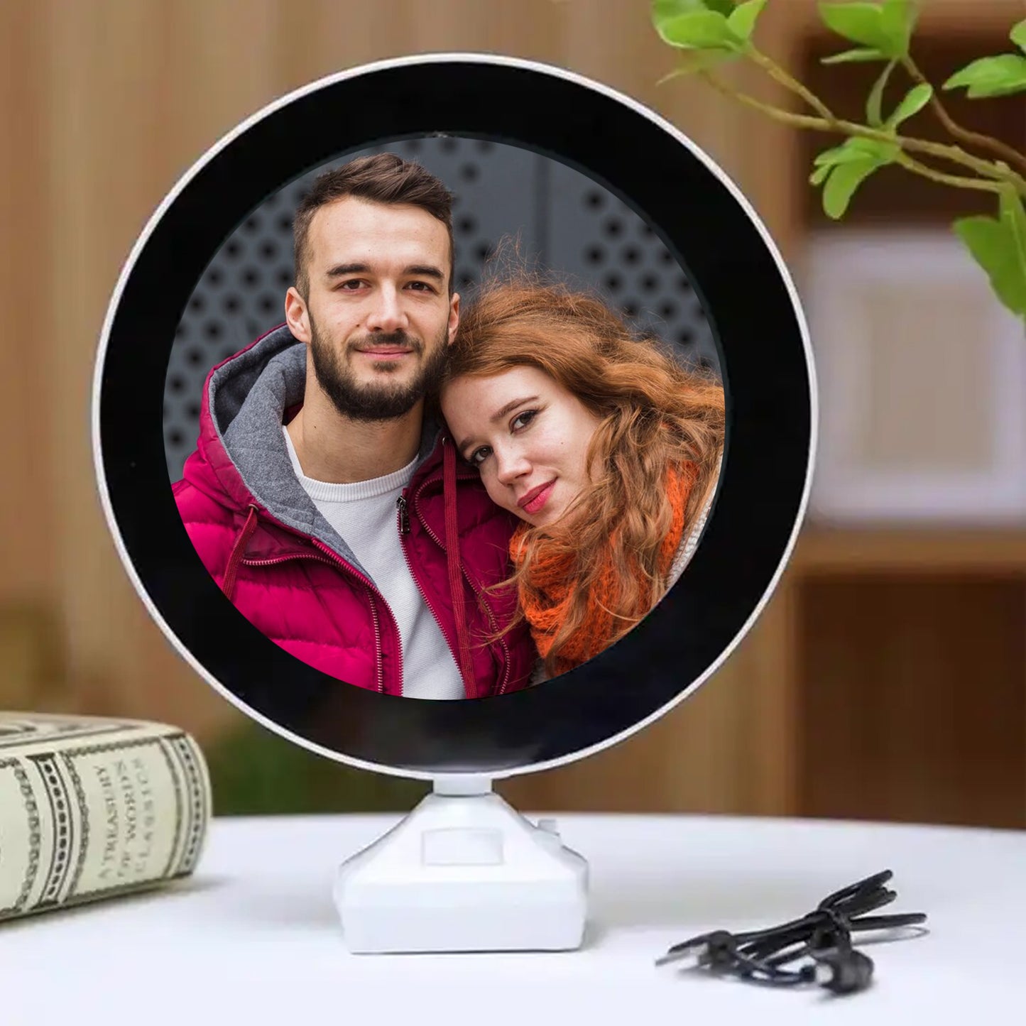 Plastic 2 In 1 Mirror Come Photo Frame With Led Light - Happy Price - Image 2