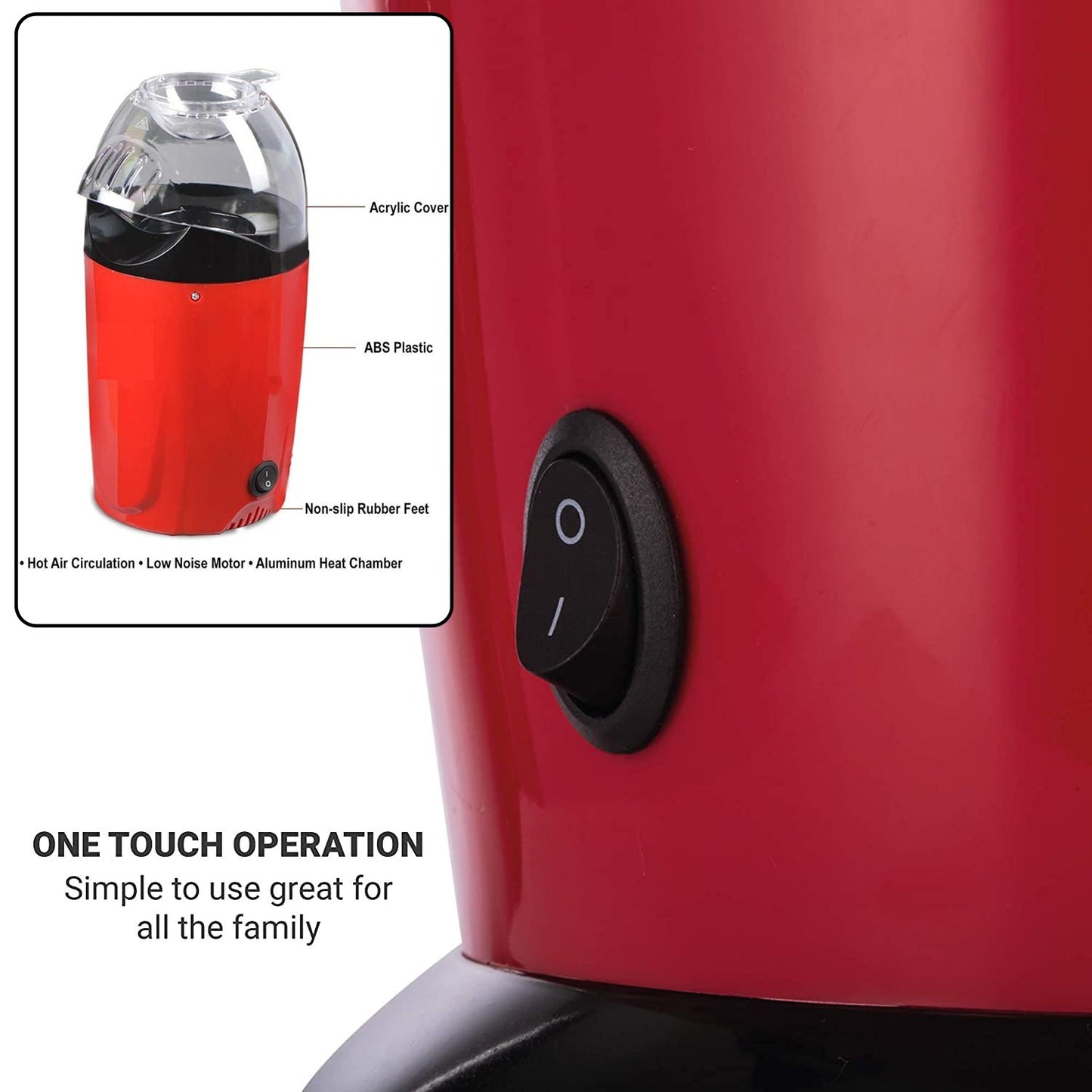 Hot Air Popcorn Popper Electric Machine Snack Maker - Happy Price - Image 4