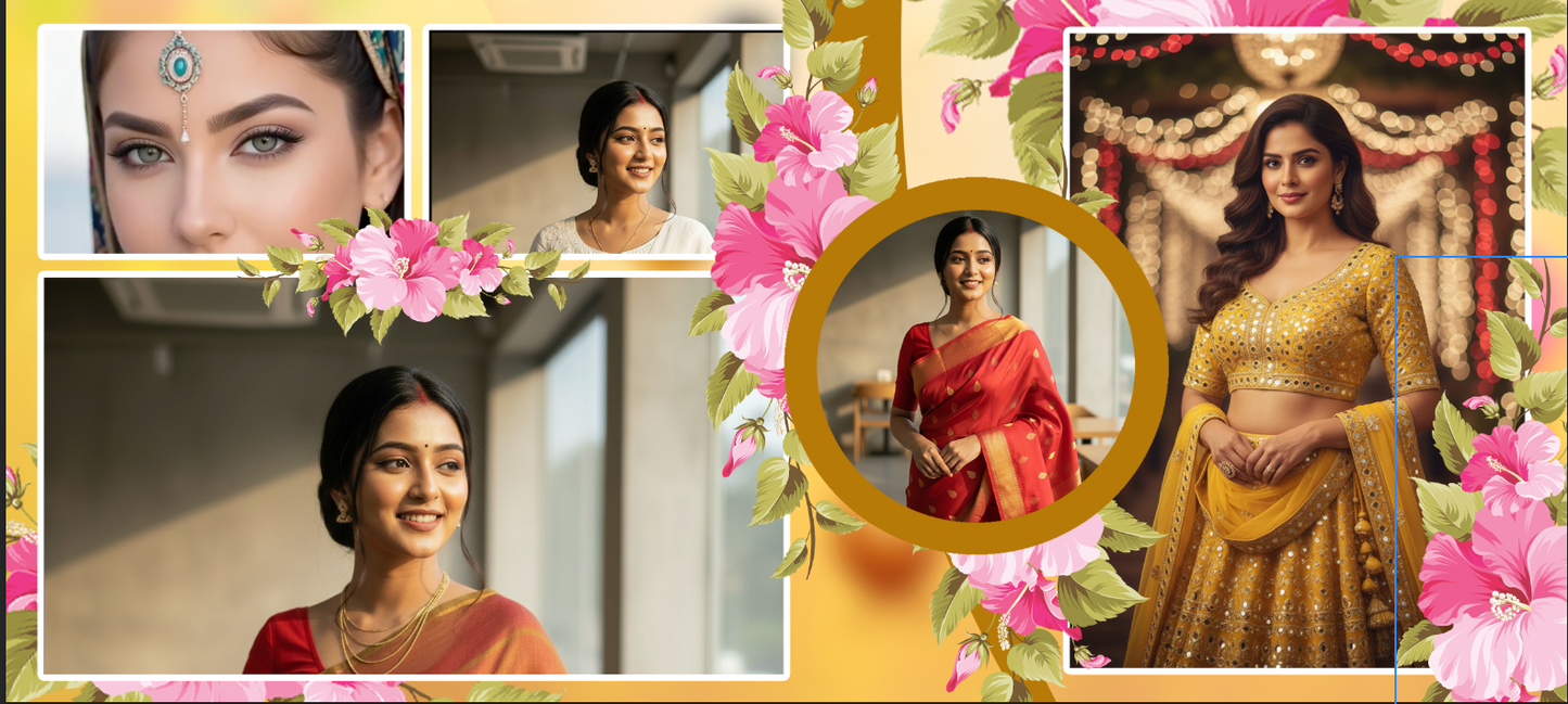 Blooming Memories Collage Mug – Custom Photo Floral Ceramic Gift (11oz)