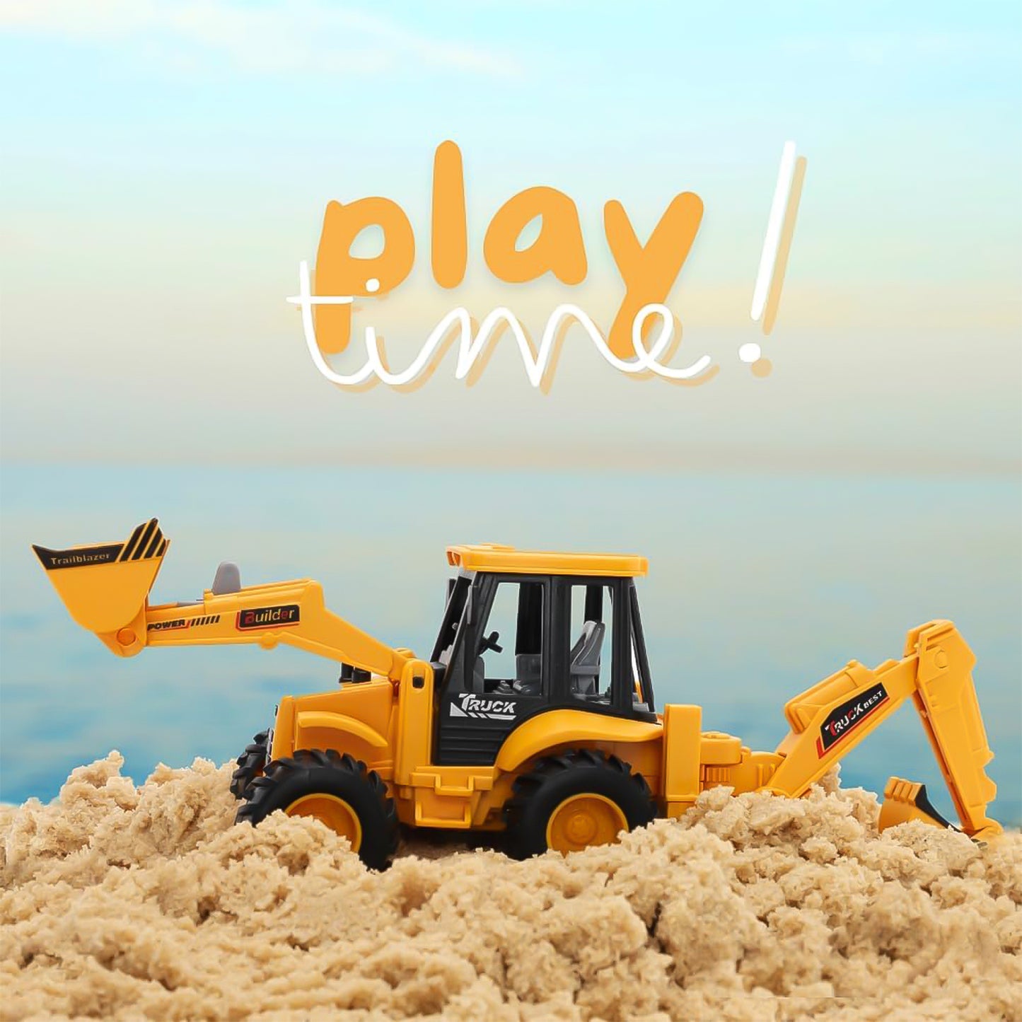 Lala Friction Powered Jcb Style Backhoe Loader Construction Toy Truck For Kids (1 Pc) - Happy Price - Image 5