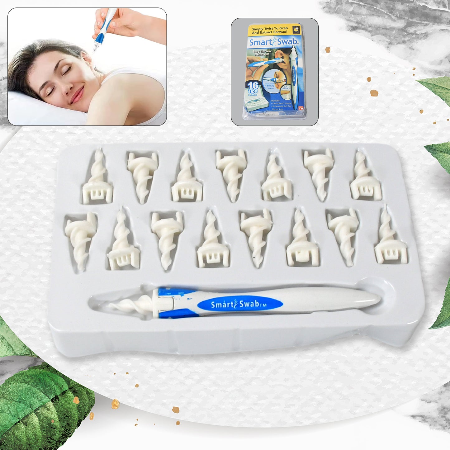 Ear Wax Removal Ear Cleaner Earwax Remover Spiral Soft Silicone Safe Upgraded Smart Earwax Removal Tool Swab Kit With 16 Replacement Tips For Adults  Kids - Happy Price - Image 6
