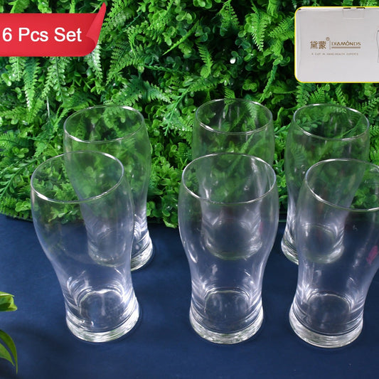 Juice Water Glass Tumbler Pure Glass (6 Pcs Set) - Happy Price - Image 1