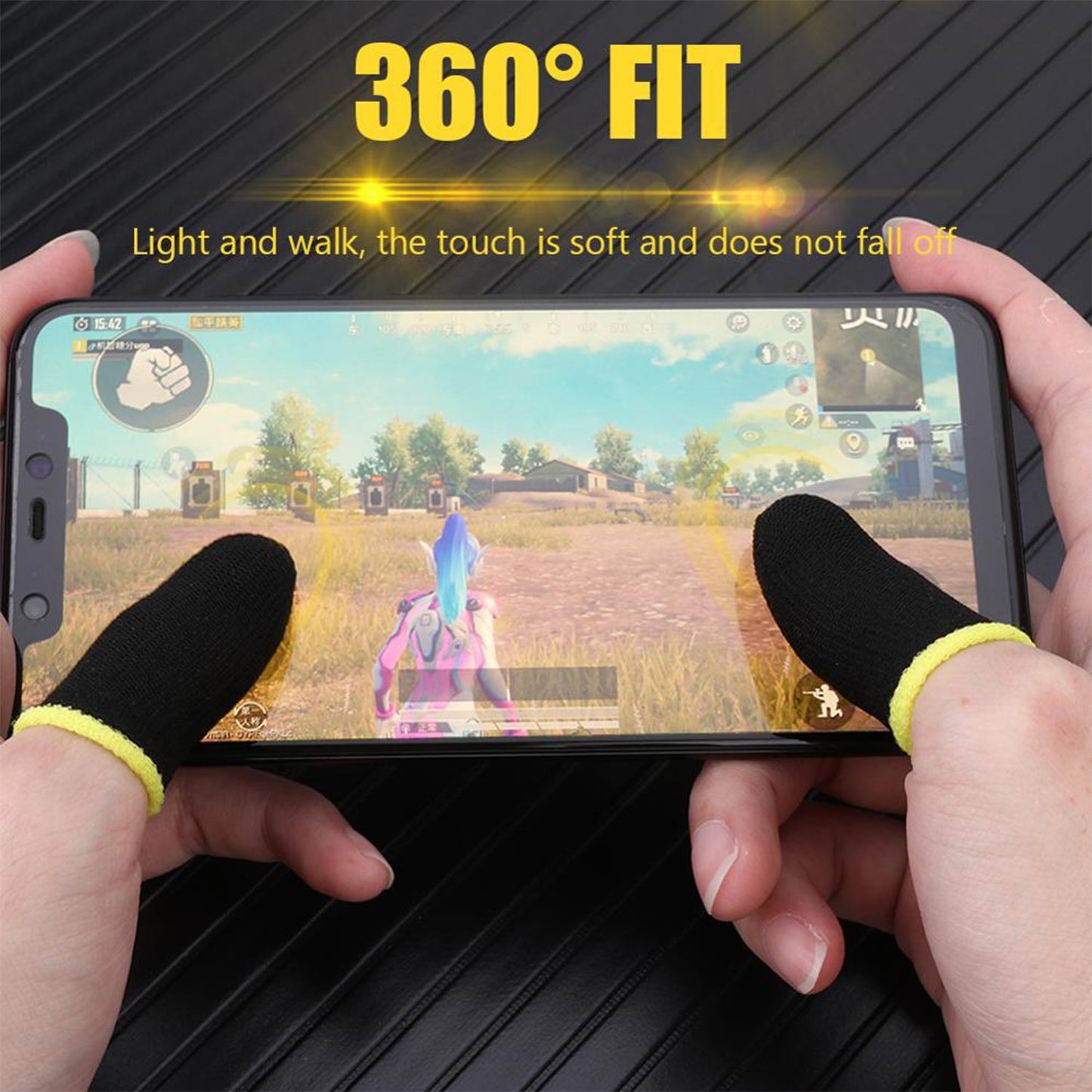 Thumb  Finger Sleeve For Mobile Game Pubgcodfreefire (1pair Only) - Happy Price - Image 2