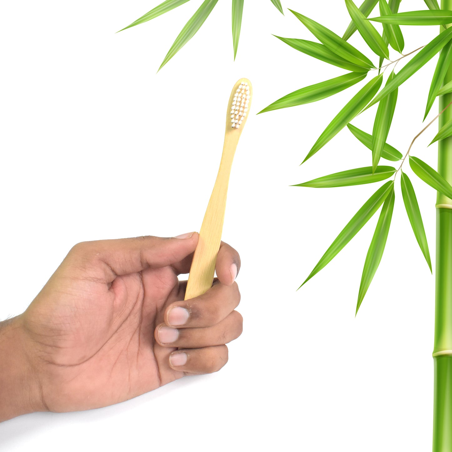 Wooden  Bamboo Brush Toothbrush Ultra Soft Bristles (1 Pc) - Happy Price - Image 4