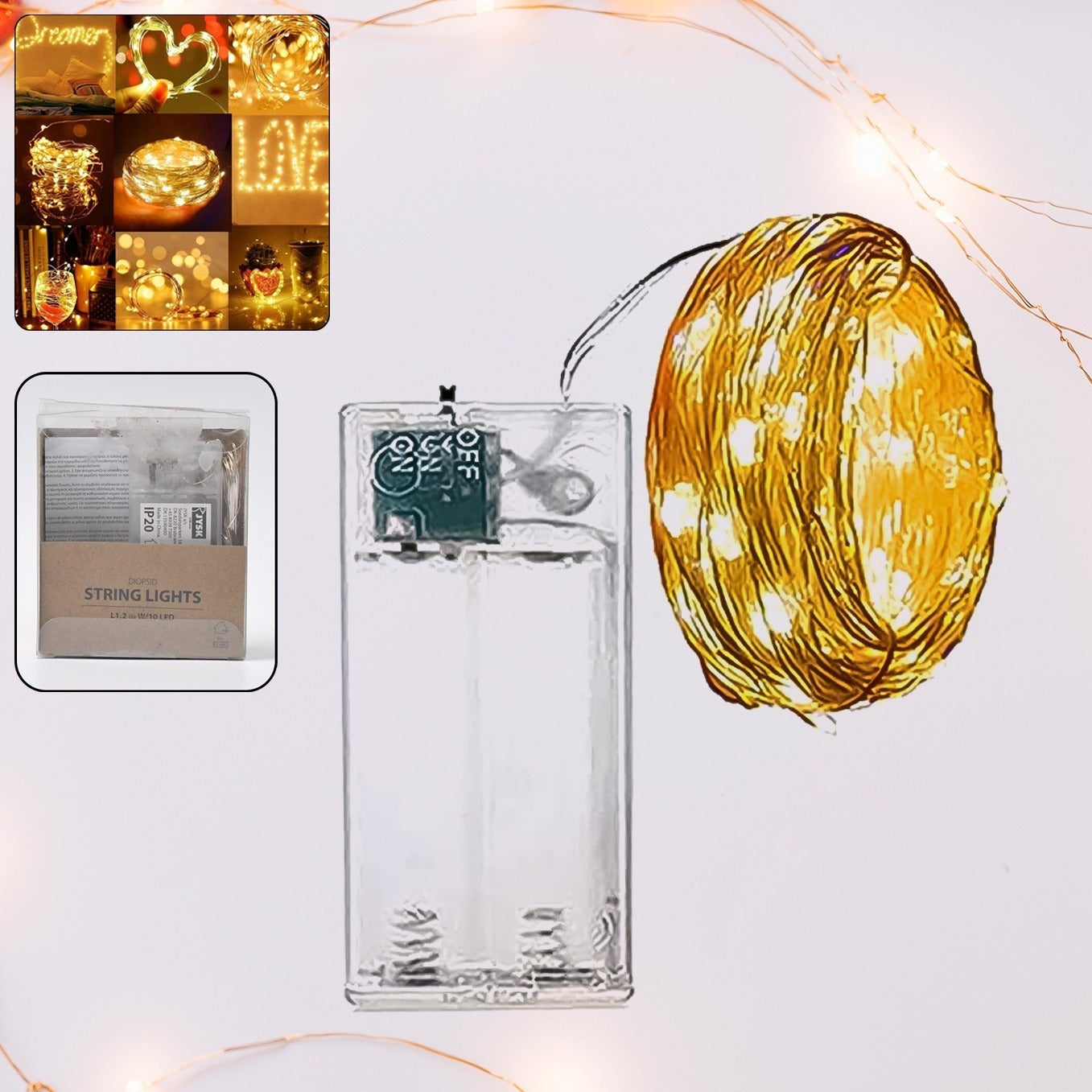 Led Flexible Wire Waterproof Lights For Party (2aa Battery Operated Battery Not Included) - Happy Price - Image 1