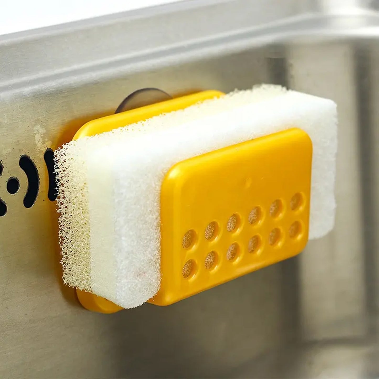 Self Adhesive Sponge Holder No-drilling Soap Holder For Shower Bathroom Kitchen Sponge Holder - Kitchen Sink Organizer - Sink Caddy - Soap Holder - Spoon Rest - Multipurpose Use - Happy Price - Image 6