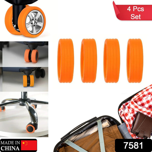 Luggage Wheel Covers 8  4 Pcs Luggage Wheel Covers For Suitcase Reduce Noise For Travel Luggage Suitcase Silicone Suitcase Wheels Cover For Protect Suitcase Wheels (8 Pcs  4 Pc Set) - Happy Price - Image 1