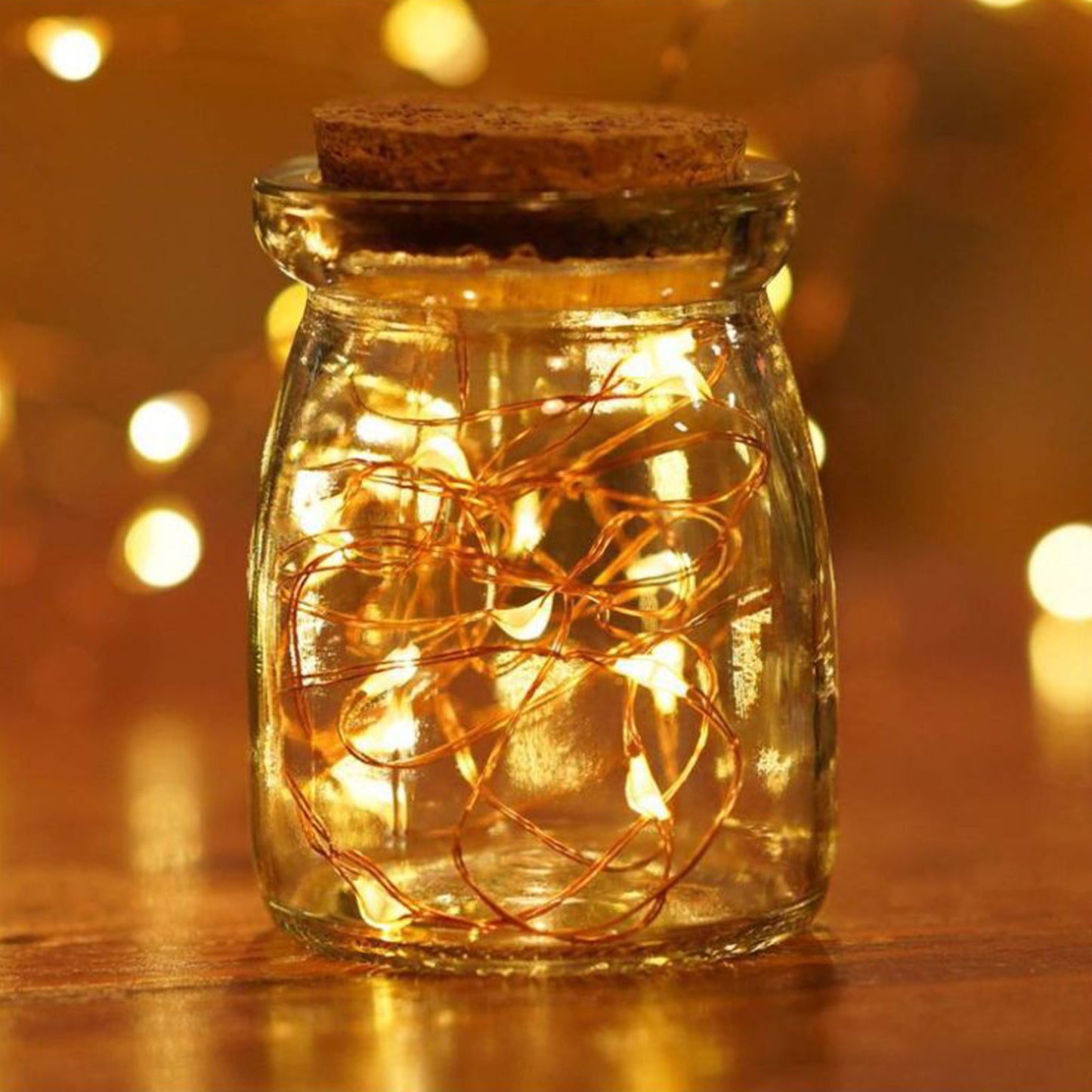 20 LED Copper Wire Cork Lights for Bottles, Battery Operated Fairy String Lights